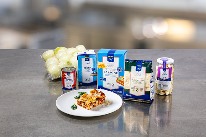 Špenátovo-rajčatové lasagne